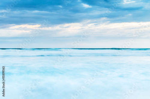 Long exposure shot of clouds passing by on Gulf