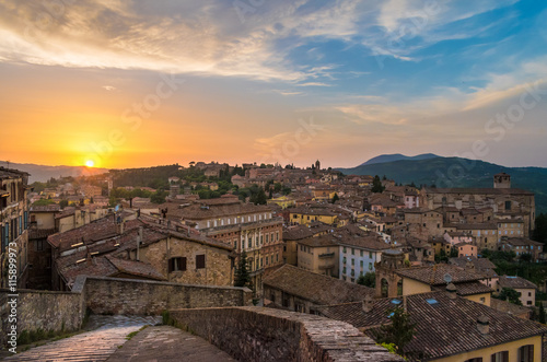 Perugia, an awesome medieval city, capital of Umbria region, central Italy photo