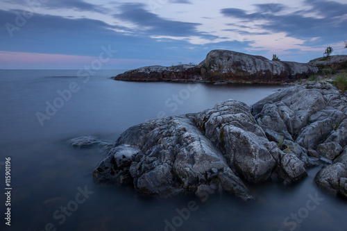 Stones at Ladoga Lake in Karelia, Russia