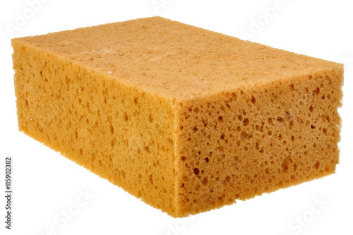 Big washing sponge isolated on white background