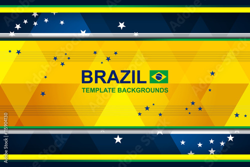 brazil geometric backgrounds design, vector illustration