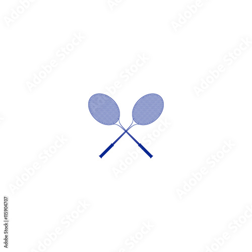 Tennis racket silhouettes vector icon
