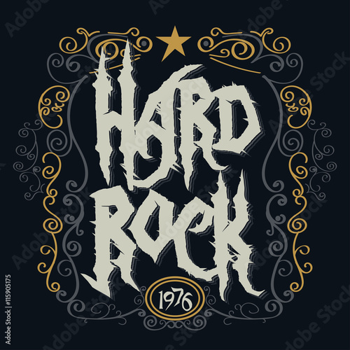 Rock music print