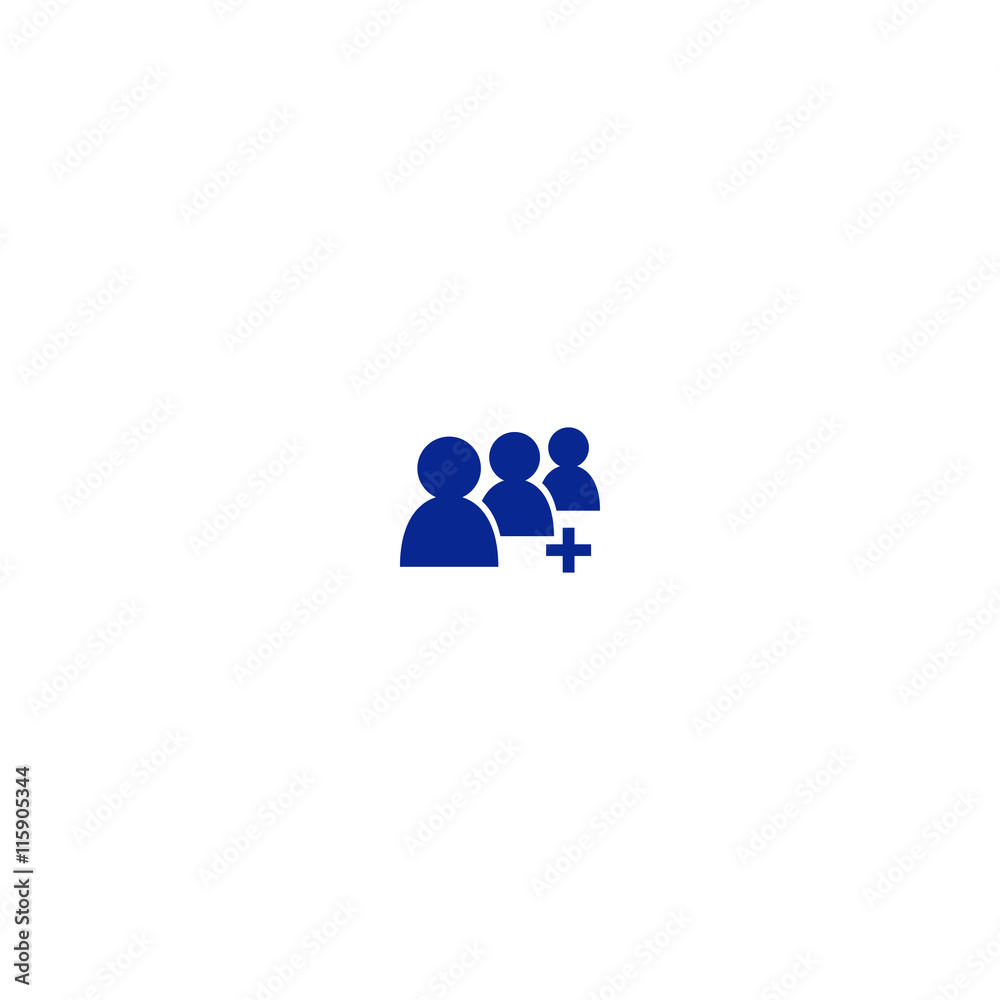 Add new user account flat icon for apps Add new user account flat icon for apps