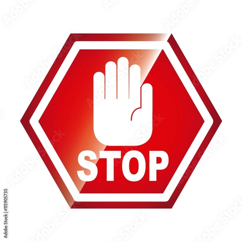 stop signal isolated icon design