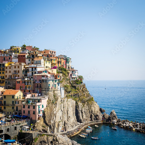 Manarola in Cinque Terre, Italy - July 2016 - The most eye-catch