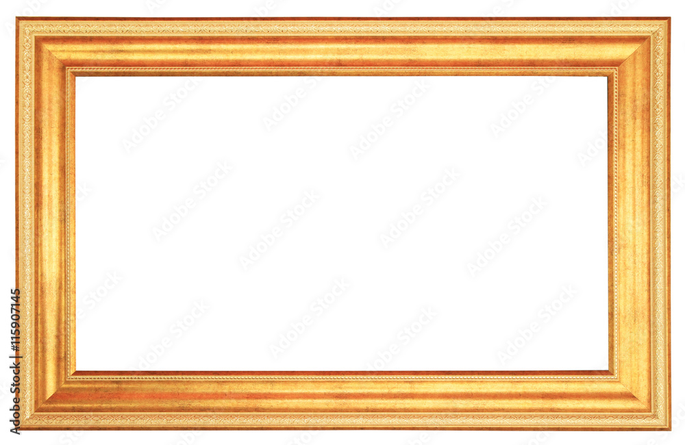 Golden frame isolated on white background Golden frame isolated on white background