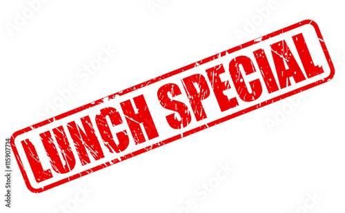 LUNCH SPECIAL RED STAMP TEXT