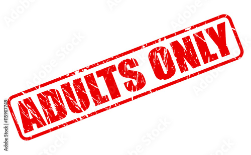 ADULTS ONLY RED STAMP TEXT