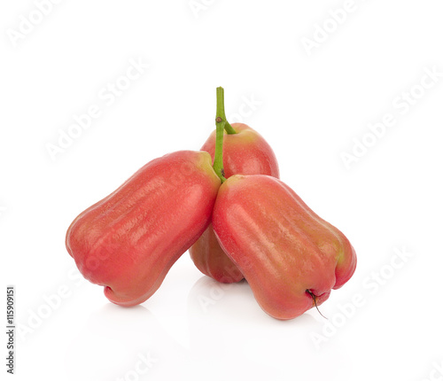 Rose apples isolated on white background.