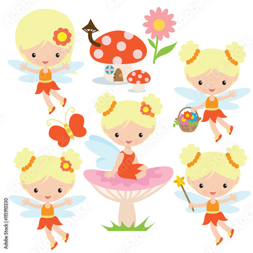 Cute fairy vector illustration