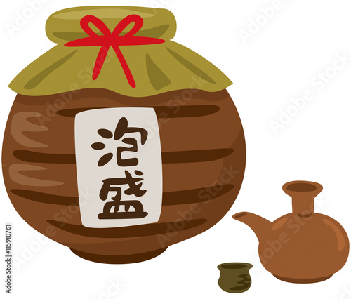 泡盛甕セットのイメージイラスト