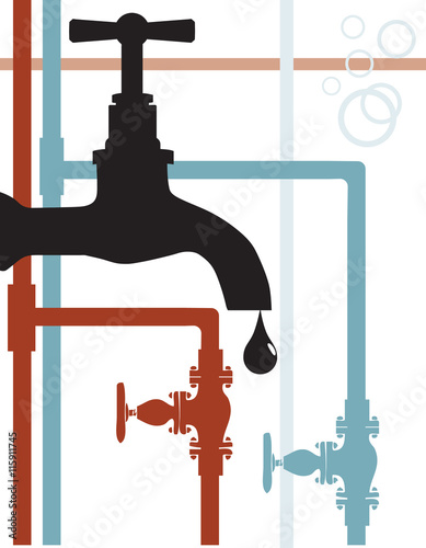 Scheme of water supply connection