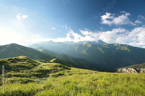 Peaks in Carpathian Mountains on the Slovak-Polish border