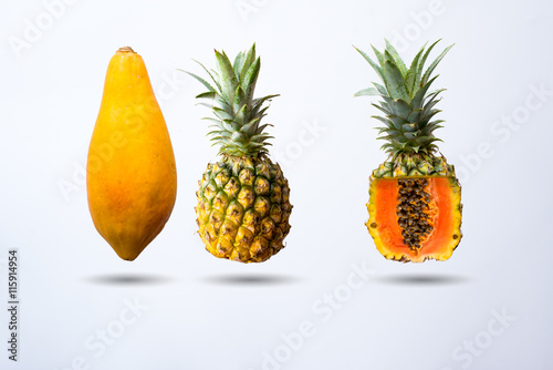 Papaya in the pineapple