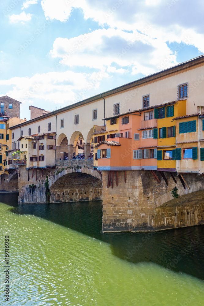 Ponte Vecchio arch bridge in Florence, Italy