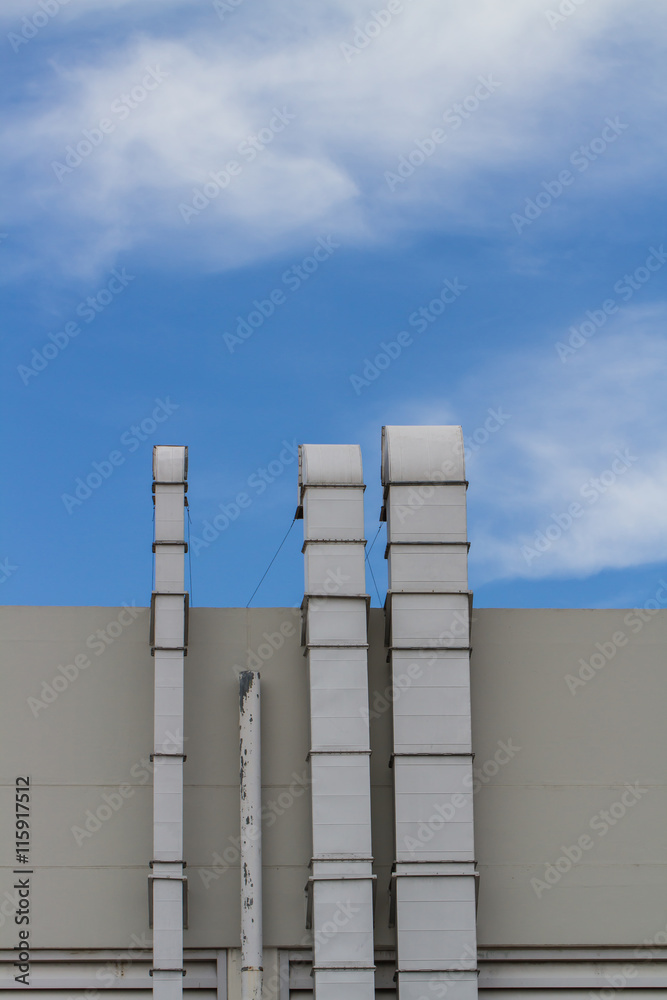 Air duct and ventilation system of factory. Air duct and ventilation system of factory.