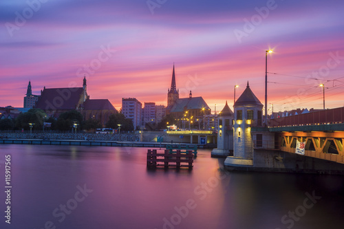 panorama of Old Town in Szczecin (Stettin) City