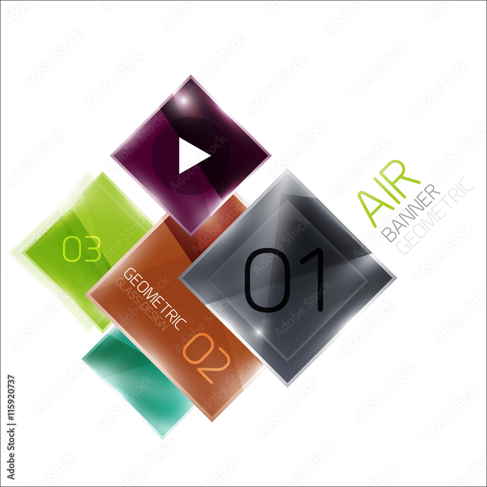 Glass square banner Glass square banner