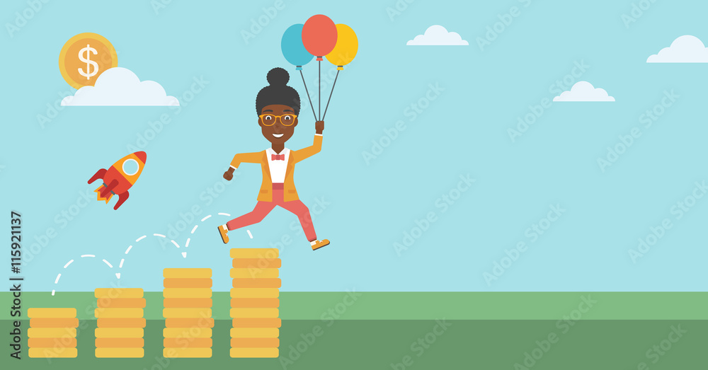Successful business start up vector illustration. Successful business start up vector illustration.