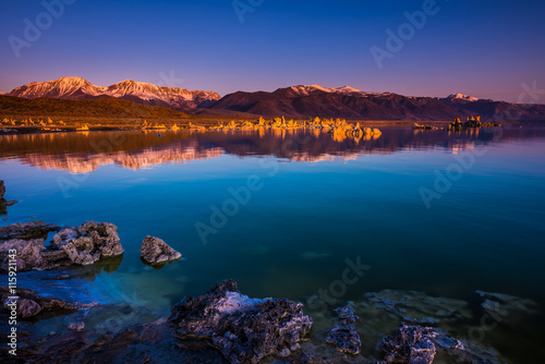 Sunrise at Mono Lake Sierra Nevada range in the background California Landscape USA © Krzysztof Wiktor