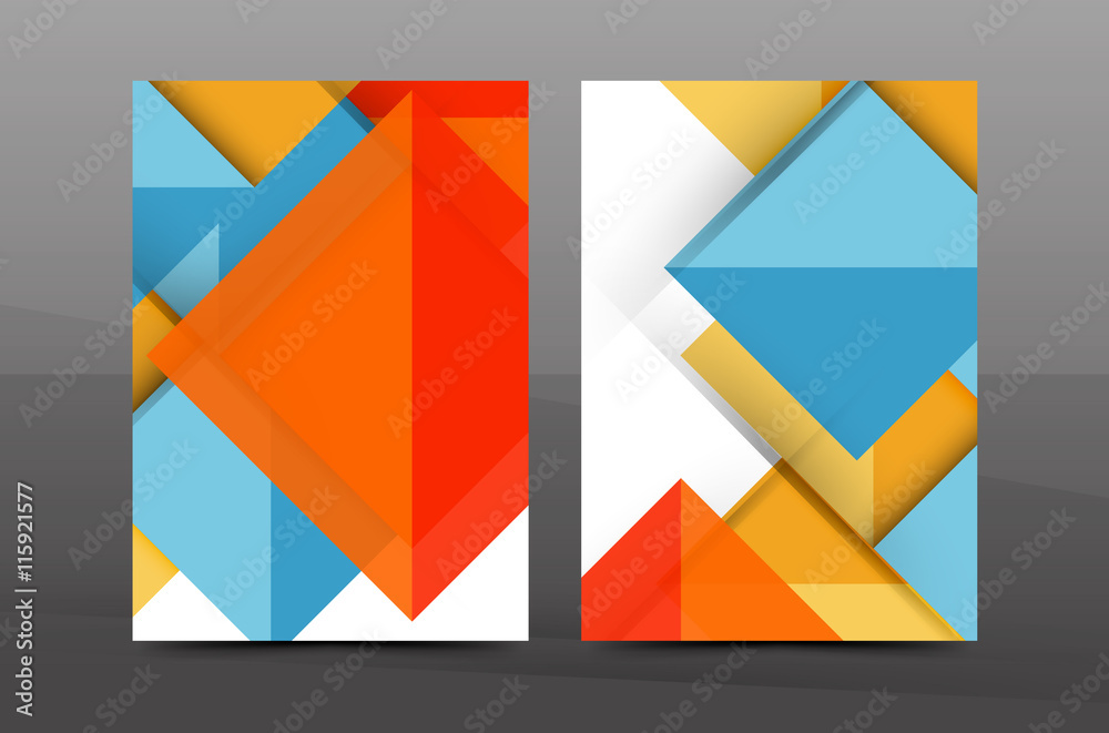 Squares and triangles annual report cover template Squares and triangles annual report cover template