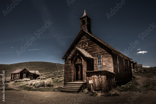 Old Wooden Chapel Bodie Mining Town