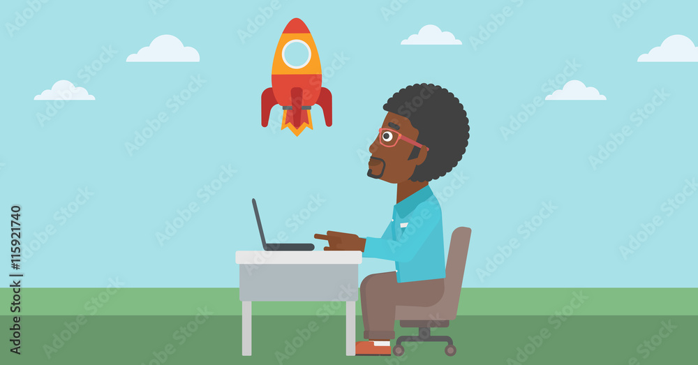 Business start up vector illustration. Business start up vector illustration.