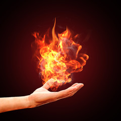 fire in hand