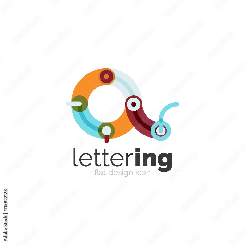 Fototapeta premium Letter logo business icon
