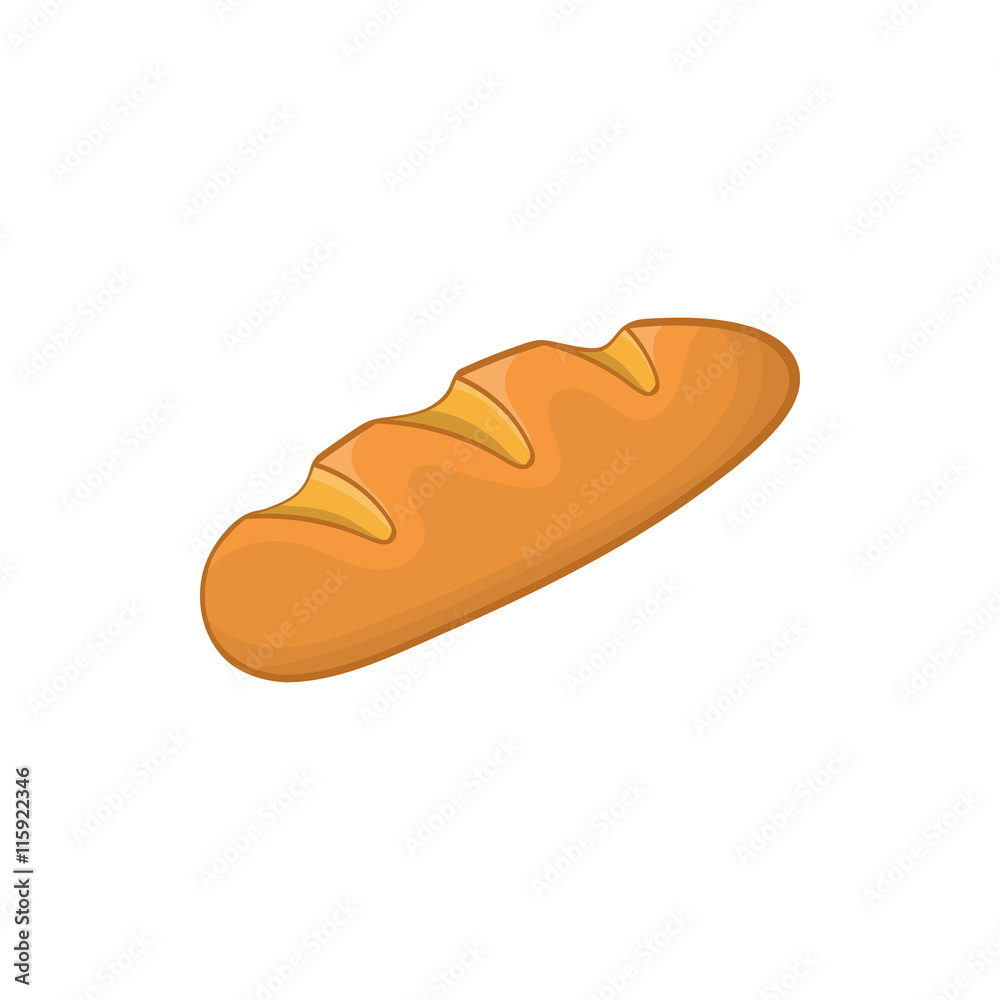 Loaf icon in cartoon style on a white background Loaf icon in cartoon style on a white background