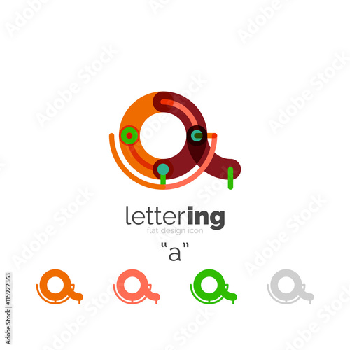 Linear business logo letter