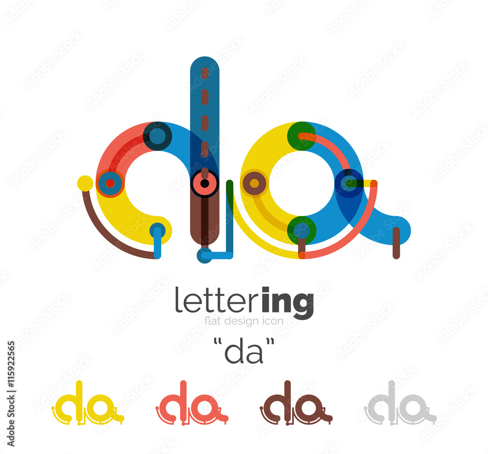 Fototapeta premium Linear business logo letter