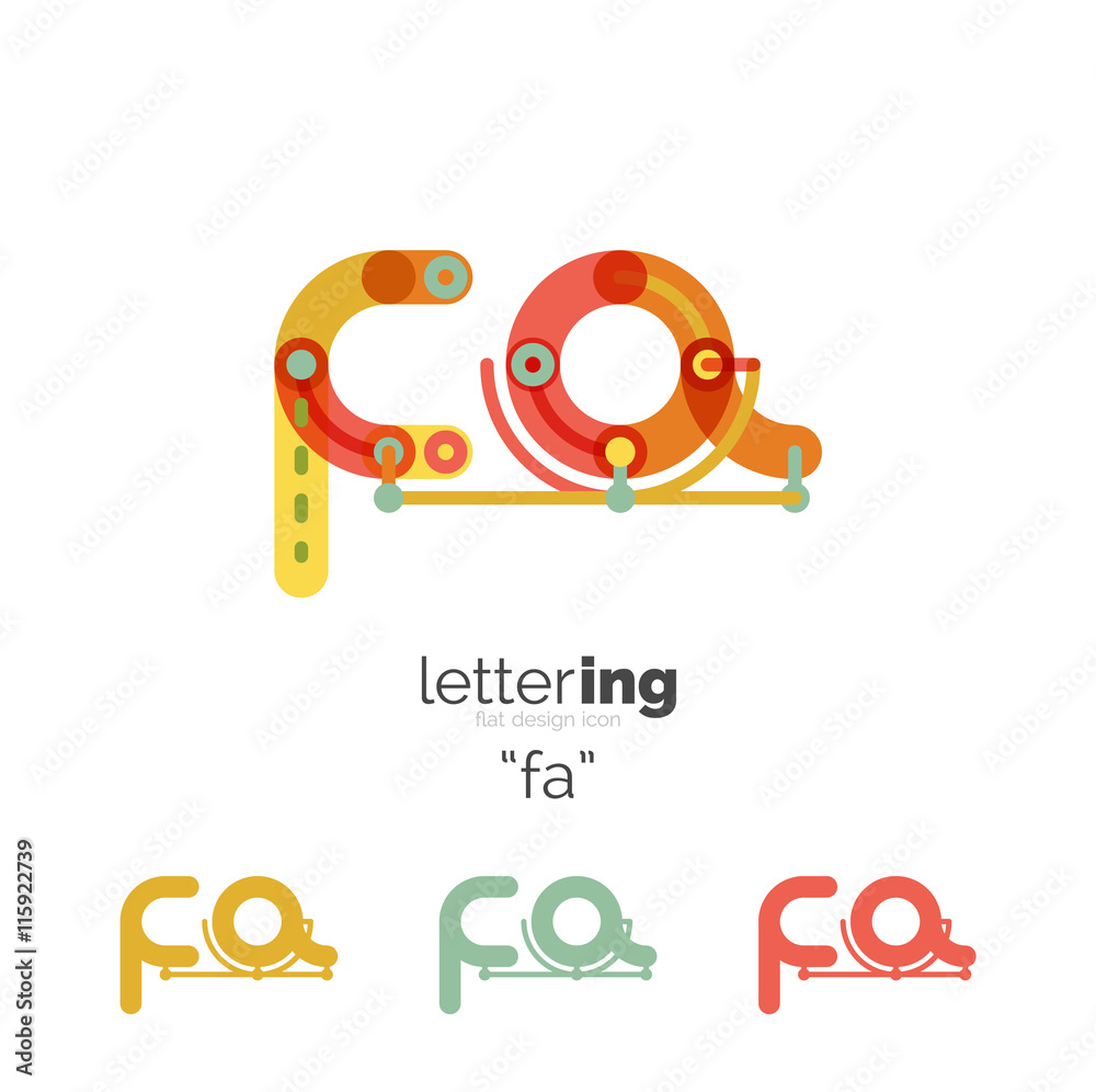 Fototapeta premium Letters logo icon