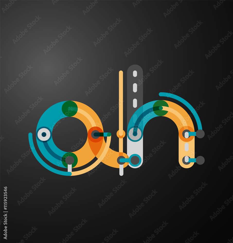 Cartoon linear letters icons Cartoon linear letters icons