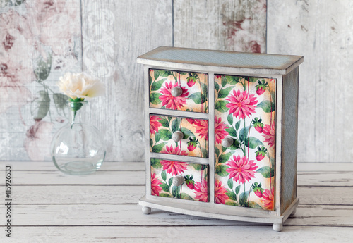 Decoupaged Jewelry Armoire photo