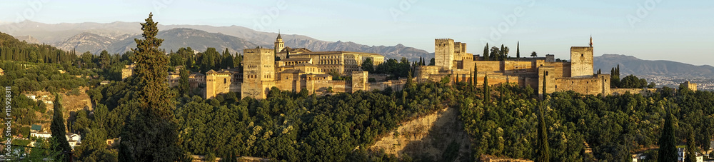 panorámica de la Alhambra de Granada, Andalucía