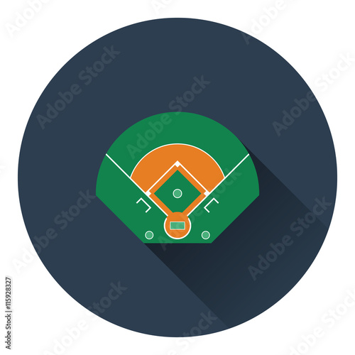 Baseball field aerial view icon