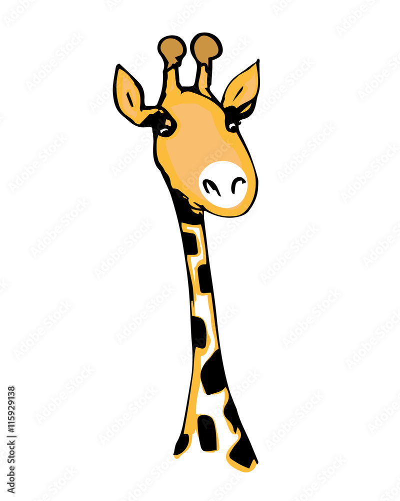 Obraz premium Cute giraffe with long eyelashes
