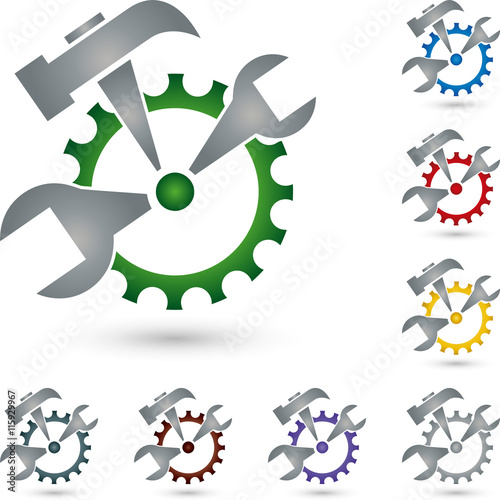 Werkzeug Logo, Schlösser, Mechaniker