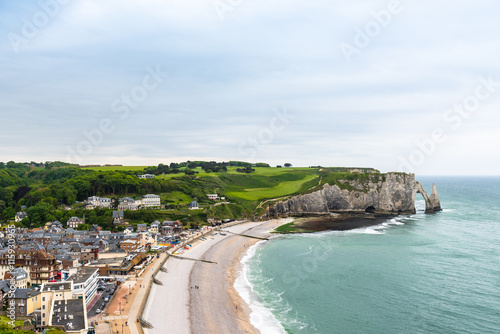View to Etretat, France from above © dvoevnore