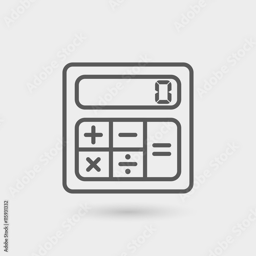 calculator thin line icon