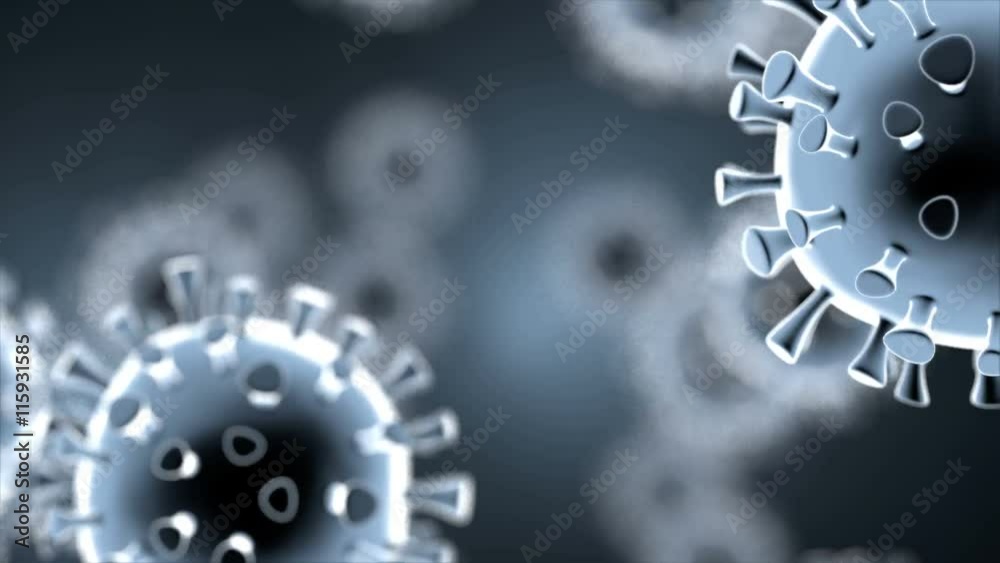 Animation of a virus attack