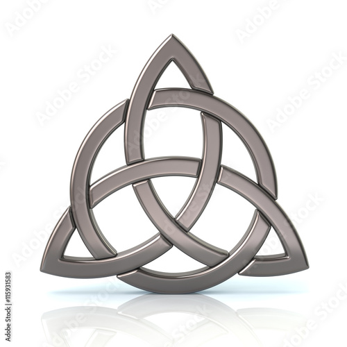 Silver celtic trinity knot