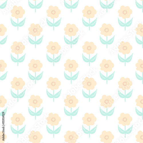 Seamless floral pattern. Flowers texture. Vector illustration.