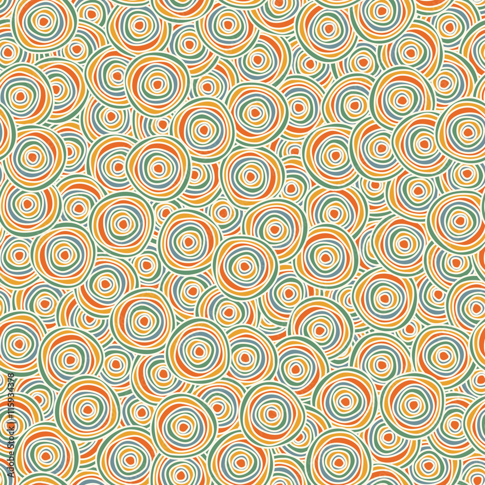 Seamless background with colorful circles