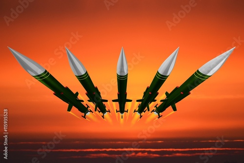 Quadro em tela Nuclear missiles