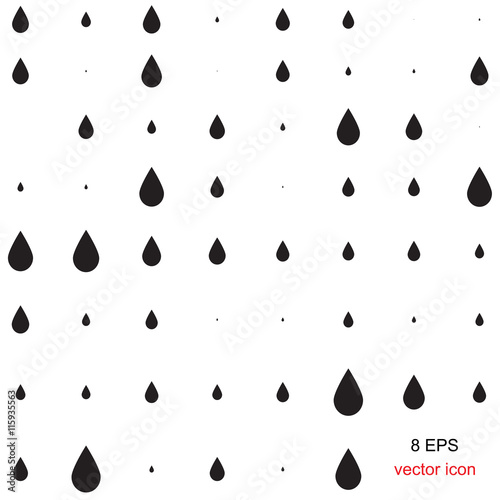 black drop icon on a white background