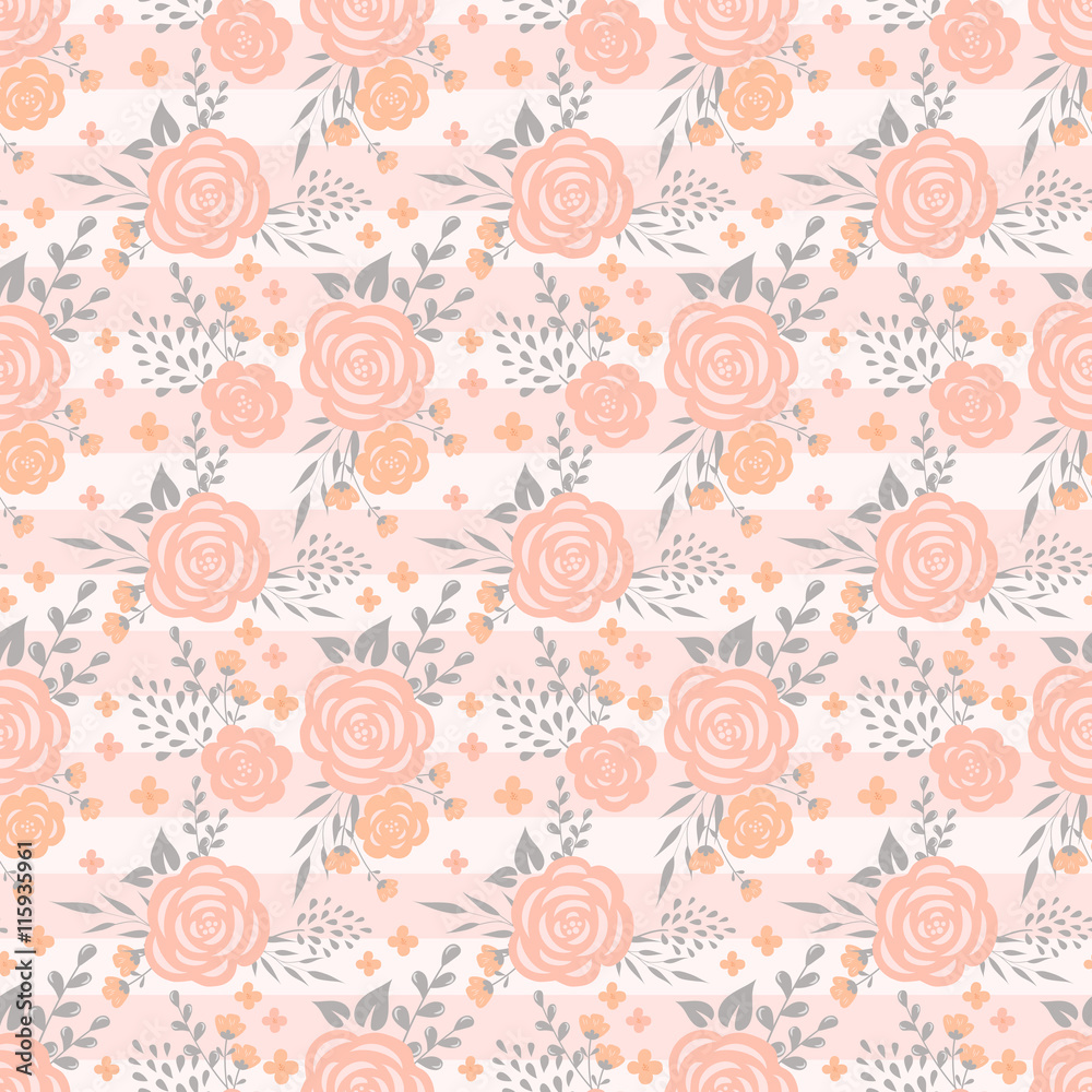 Seamless pattern with flowers. Seamless pattern with flowers.
