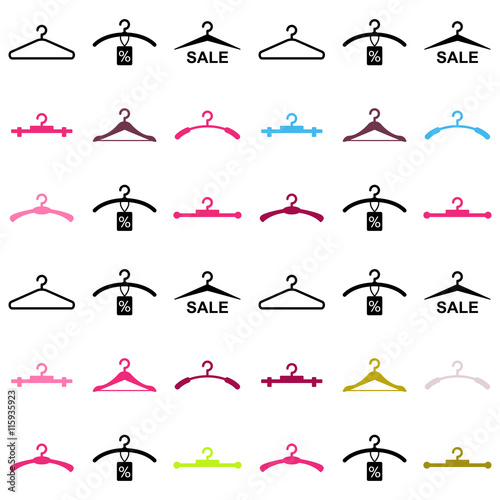 Abstract hanger seamless pattern or background